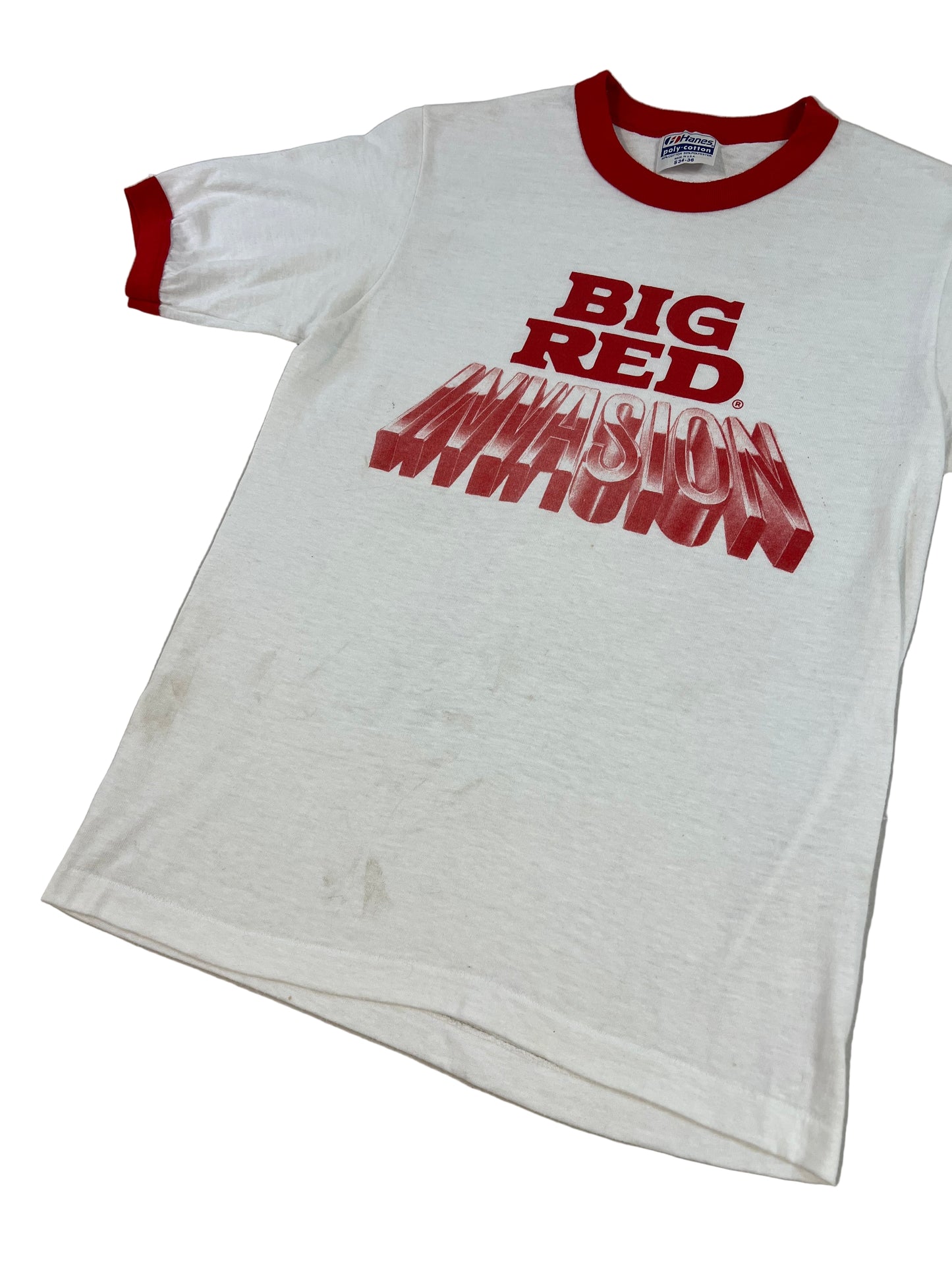 80s Big Red Invasion Ringer T-shirt