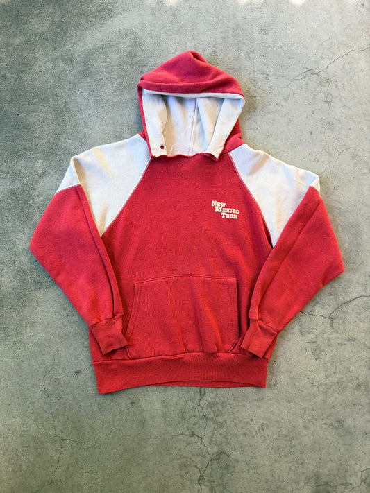 Vintage New Mexico Tech Two Tone Hooded Sweatshirt
