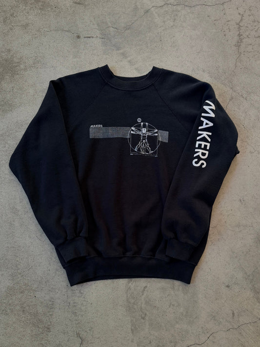 80s Makers Vitruvian Man Volleyball Art Sweatshirt