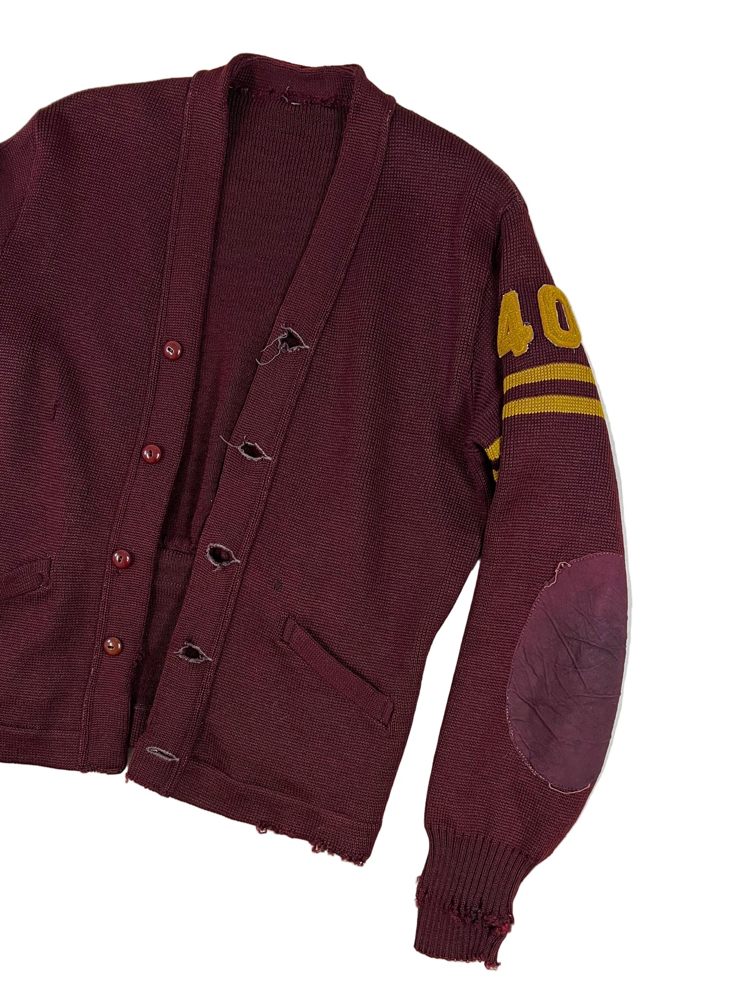 1940 Letterman Cinched Back Cadigan